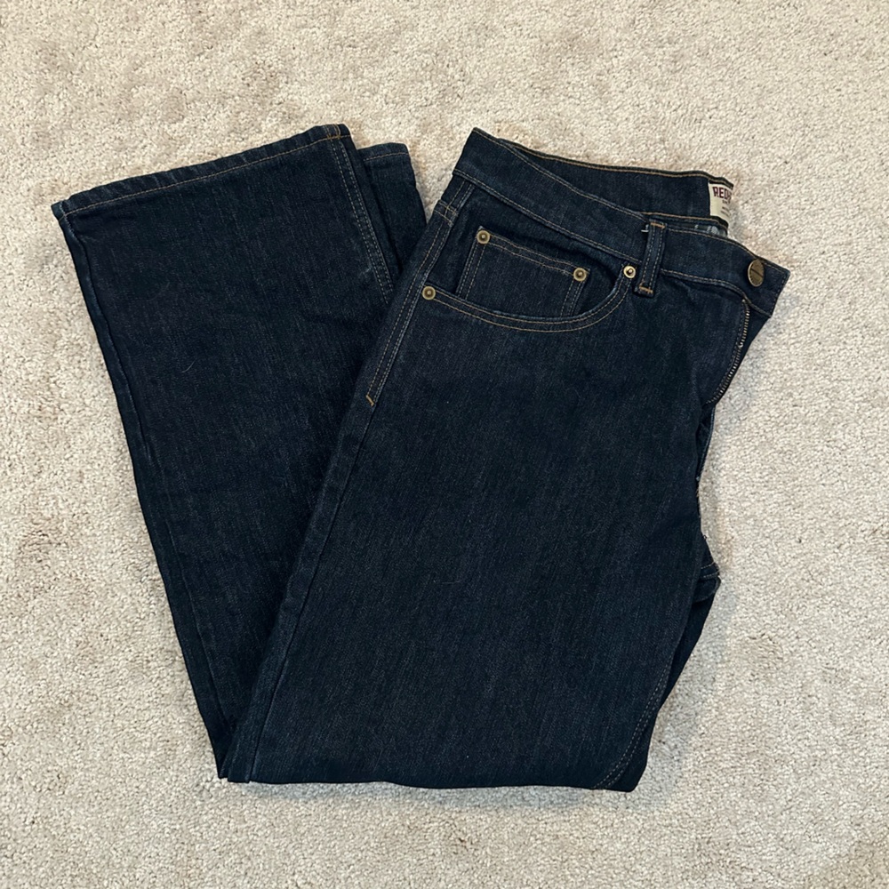 Flannel denim jeans